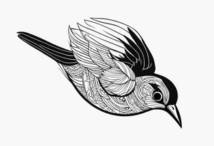 A bird is diving tattoo idea