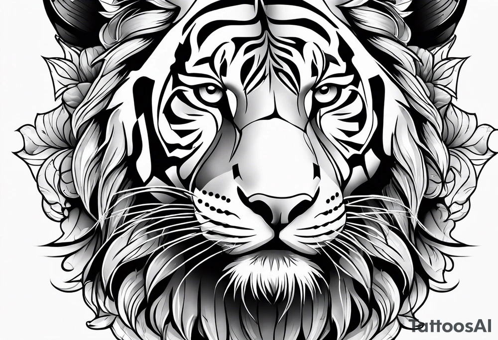 Злой лев tattoo idea