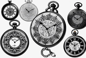 Pocket watch at 9:45 tattoo idea