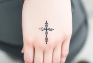 Small cross tattoo idea