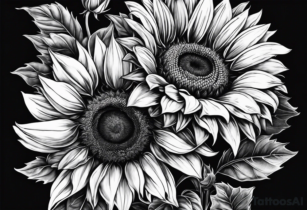Sunflowers tattoo idea