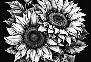 Sunflowers tattoo idea