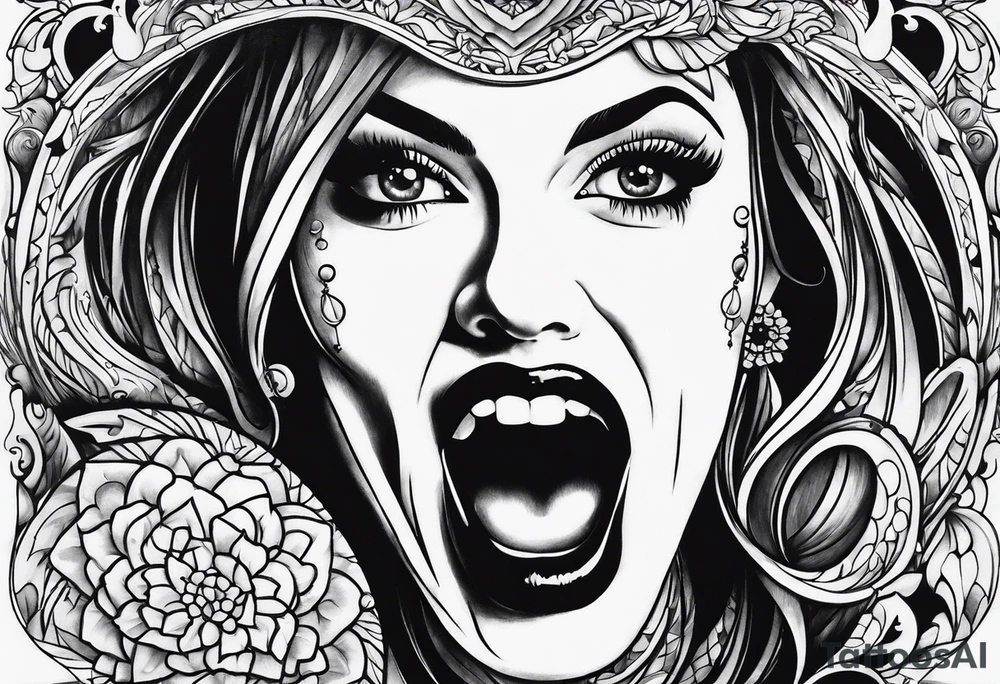 Scream tattoo stencil tattoo idea