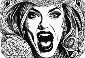 Scream tattoo stencil tattoo idea
