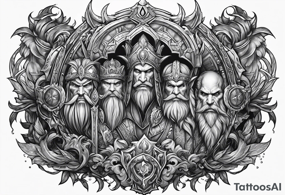 Warcraft alliance sleeve tattoo idea