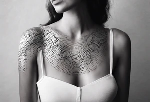LINE AROUND SHOULDERS tattoo idea