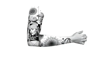 patchwork tattoo design different images tattoo idea