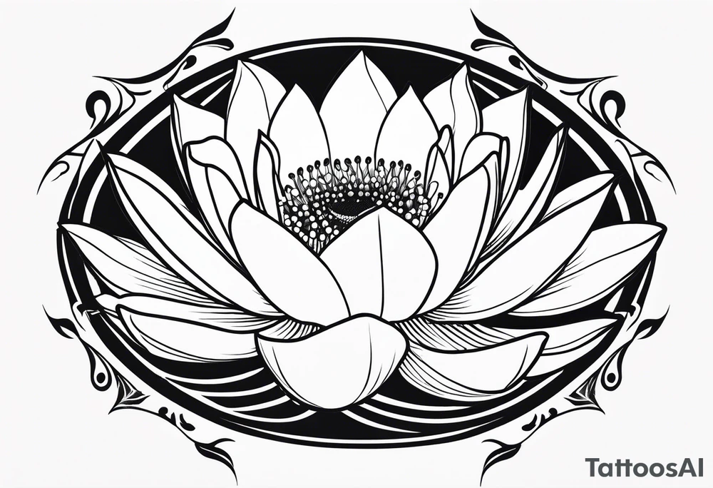simple lotus flower tattoo idea