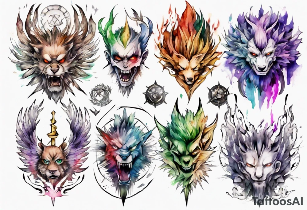 hxh full arms tattoo idea