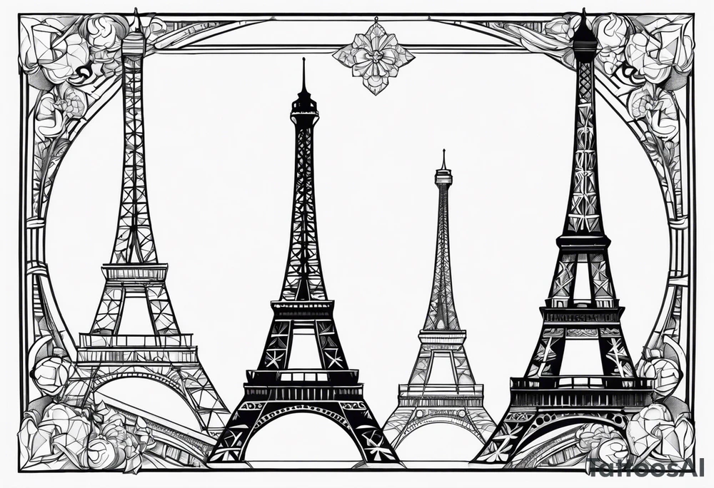 Eiffel tower tattoo idea