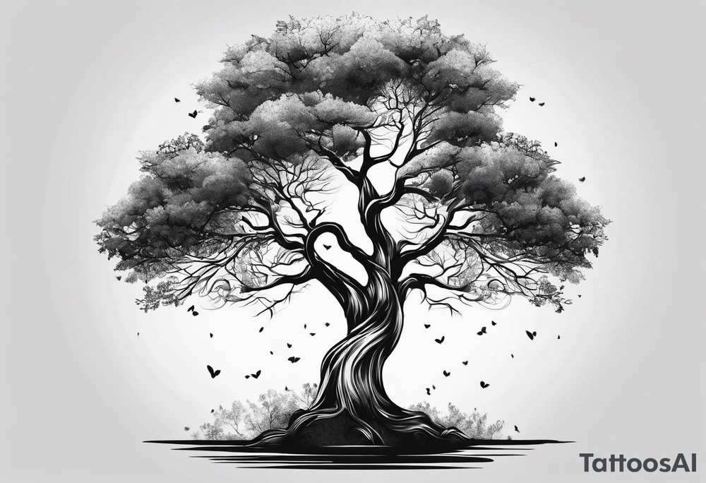 Tree shoulder tattoo idea