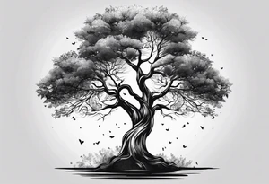Tree shoulder tattoo idea