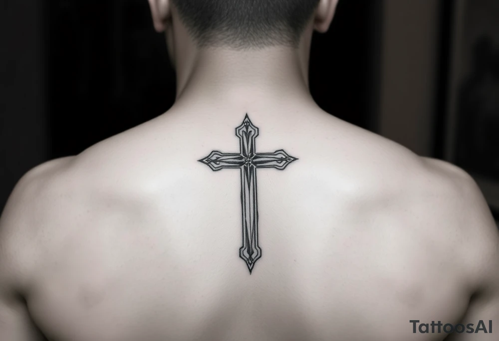 a simple cross tattoo idea