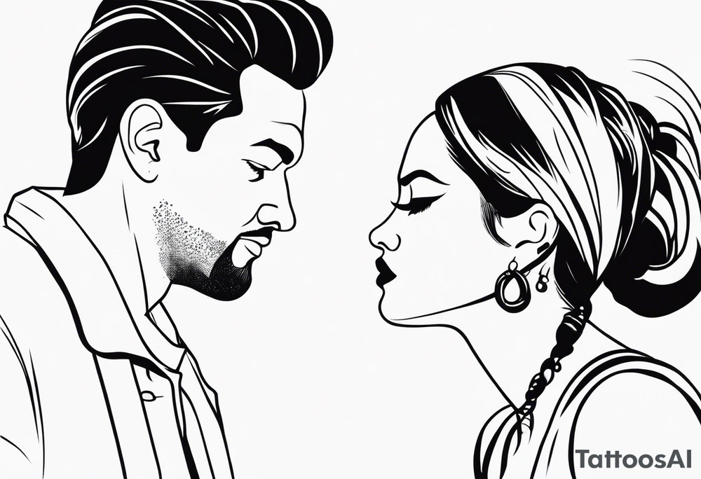 Nome Cleo e Carlos de forma criativa tattoo idea