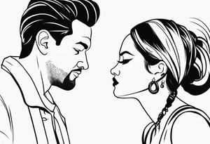 Nome Cleo e Carlos de forma criativa tattoo idea