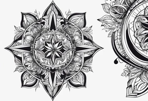 sleeve with mathematical designs tattoo idea