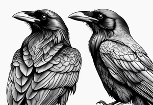 Pair of ravens tattoo idea