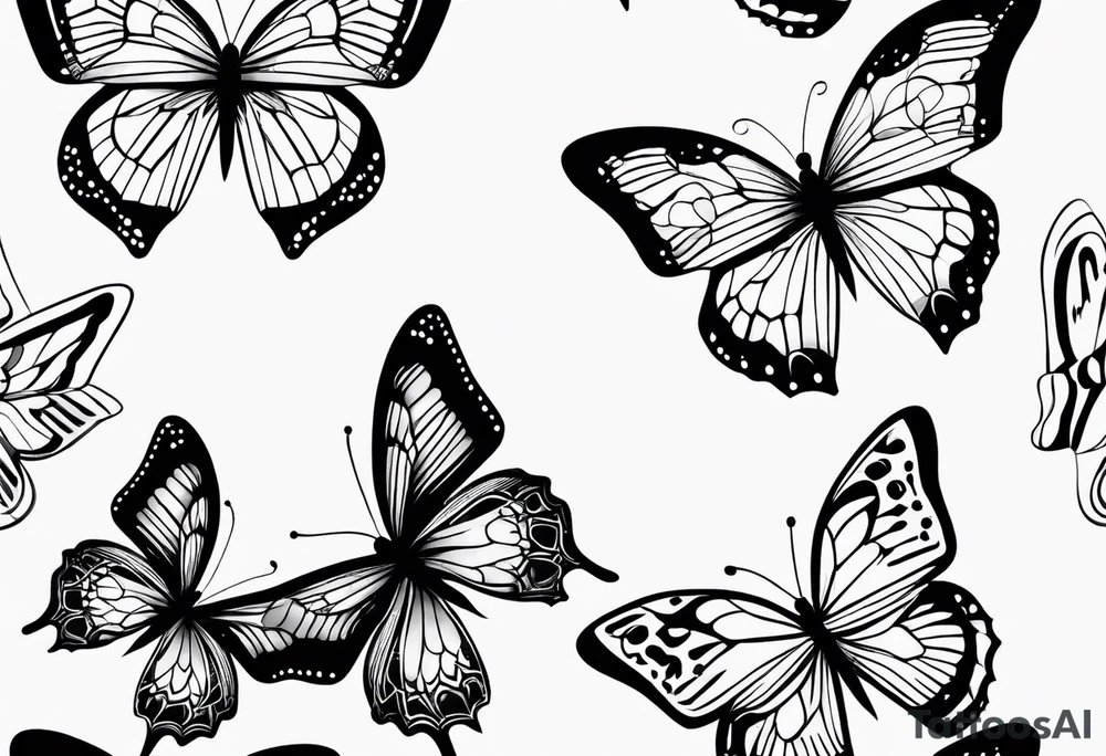 Butterflies tattoo idea