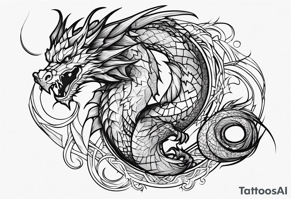 Sensual Dragon tattoo idea