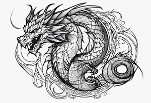Sensual Dragon tattoo idea