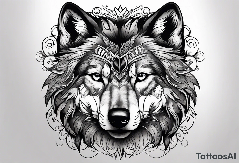 Limbo wolf for a male tattoo tattoo idea