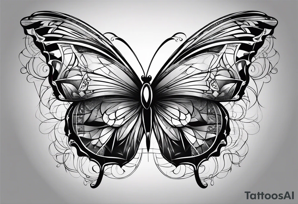 butterfly more manly tattoo idea