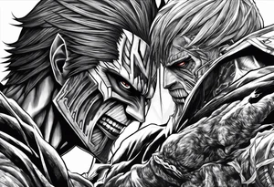 Levi attack on titan fight vs beast titan based of manga drawing tattoo idea
