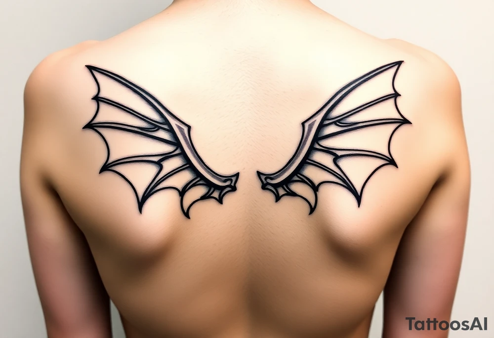 Dragon wings tattoo idea
