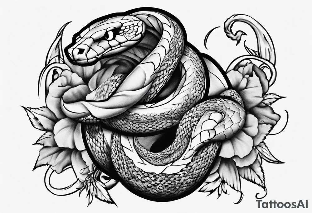 Snake covered in moses tattoo idea