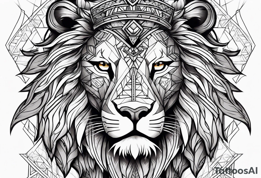 Lion warrior tattoo idea