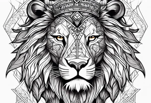 Lion warrior tattoo idea