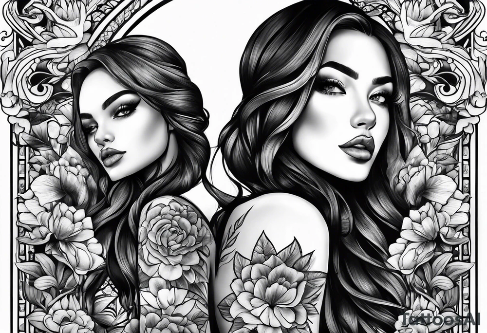 2 daughters tattoo idea