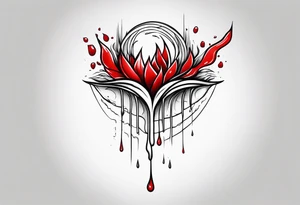 Bleeding tear flows tattoo design tattoo idea