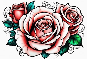 Romantic rose tattoo idea