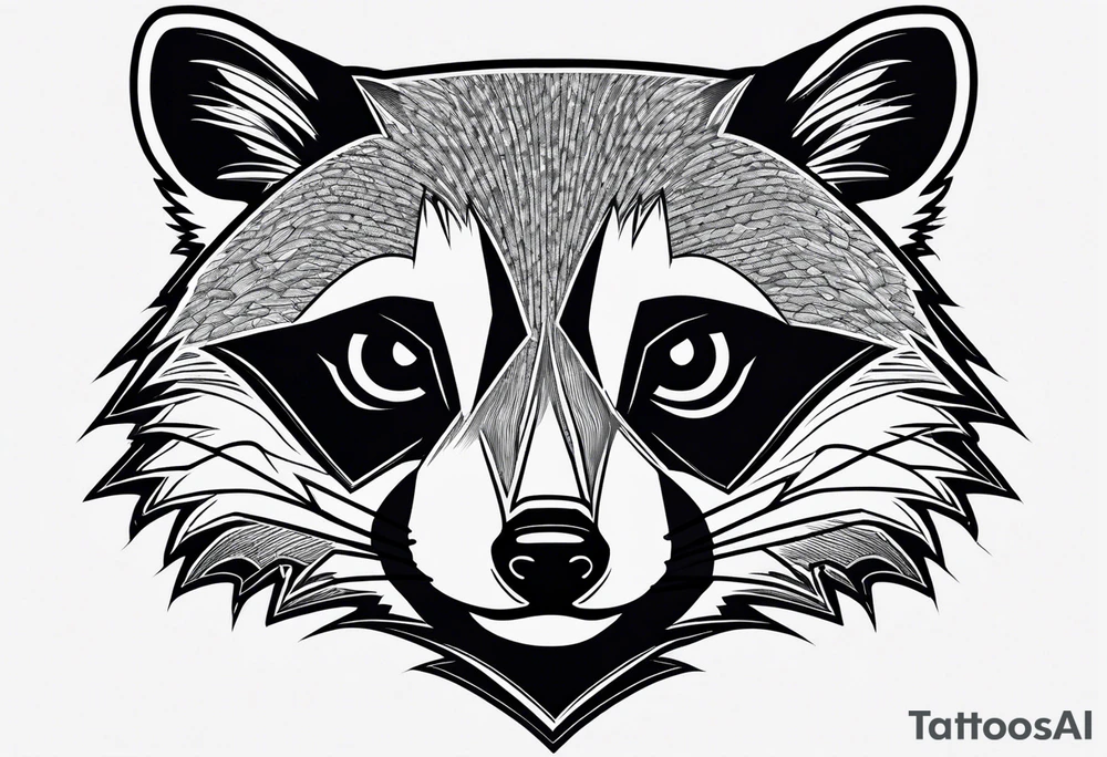raccoon wearing a Superman tshirt tattoo idea