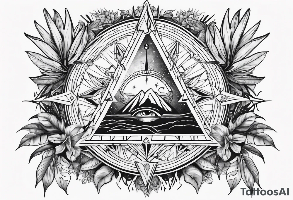 Compass
Jungle Plants
All-seeing Eye tattoo idea