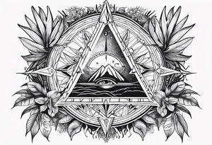 Compass
Jungle Plants
All-seeing Eye tattoo idea