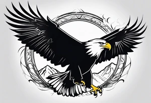 eagles in flight silhouette symbolizing Isaiah 40:31 tattoo idea