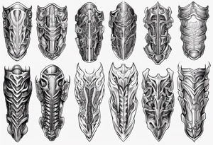 Leg armor tattoo idea