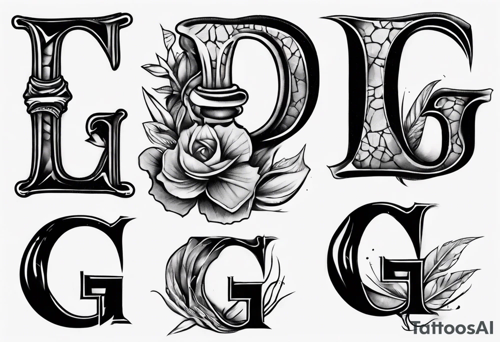 Stone with letter g, cool tattoo idea
