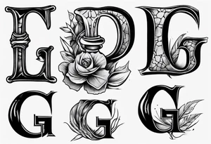 Stone with letter g, cool tattoo idea