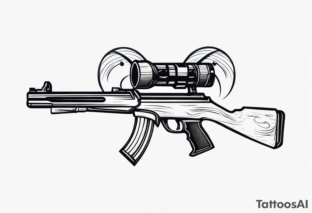 capricorn with sunglasses and shotgun tattoo idea