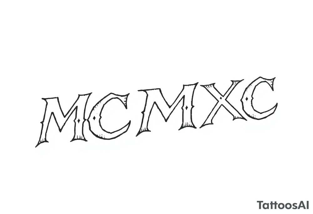 “MCMXC” tattoo idea