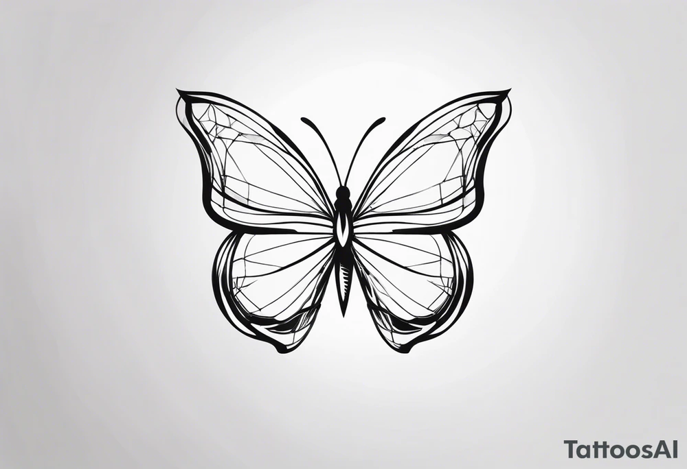 Pretty butterfly tattoo idea