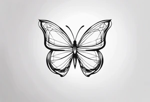 Pretty butterfly tattoo idea