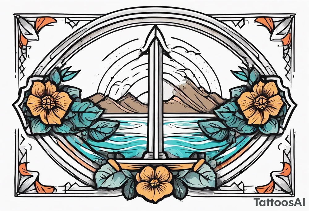 ARCHED BANNER tattoo idea
