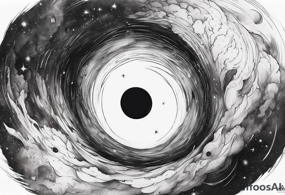 black hole absorbing things around put on my forearm tattoo idea