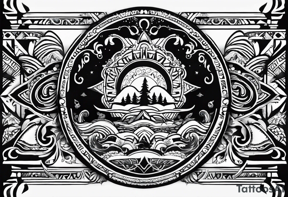 Mexican American inspired that incorporates being a father,  love for son and daughter with the importance of building wealth. Include elements of the Pacific Northwest Forrest on shoulder. tattoo idea