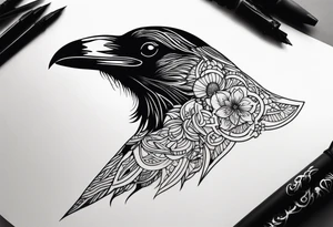 A raven tattoo idea