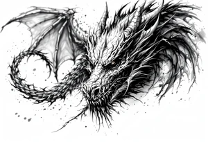 scary dragon tattoo idea